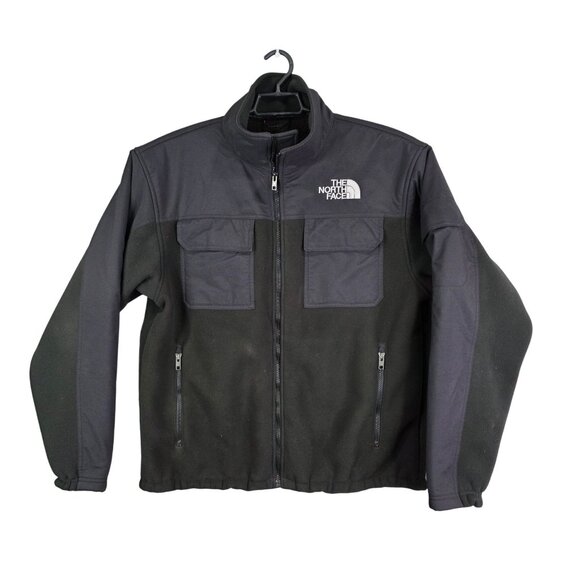 Mens Black The North Face Denali Polartec Fleece Jacket Full Zip Mock Neck L - Picture 1 of 11